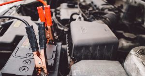 Jumper cables on car battery | Performance CJDR Delaware in Delaware, OH